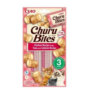 CHURU CAT BITES RECEITA DE ATUM COM SALMÃO 4X10GR