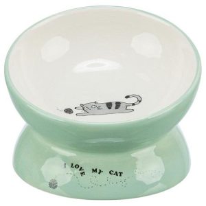 TRIXIE GAMELA ELEVADA EM CERAMICA P/GATOS 0,15LT 13CM SALVIA