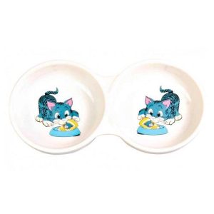 TRIXIE GAMELA DUPLA CERAMICA P/GATOS 2X150ML