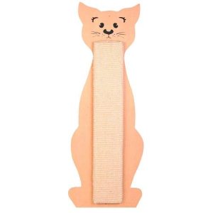 TRIXIE ARRANHADOR EM FORMA DE GATO ( BEGE )