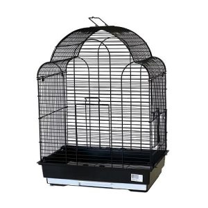 GAIOLA P/PSITACIDEOS MALHA PRETA 42X30X57CM