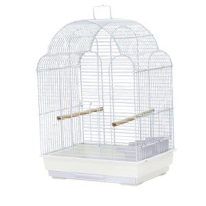 GAIOLA P/PSITACIDEOS MALHA BRANCA 42X30X57CM